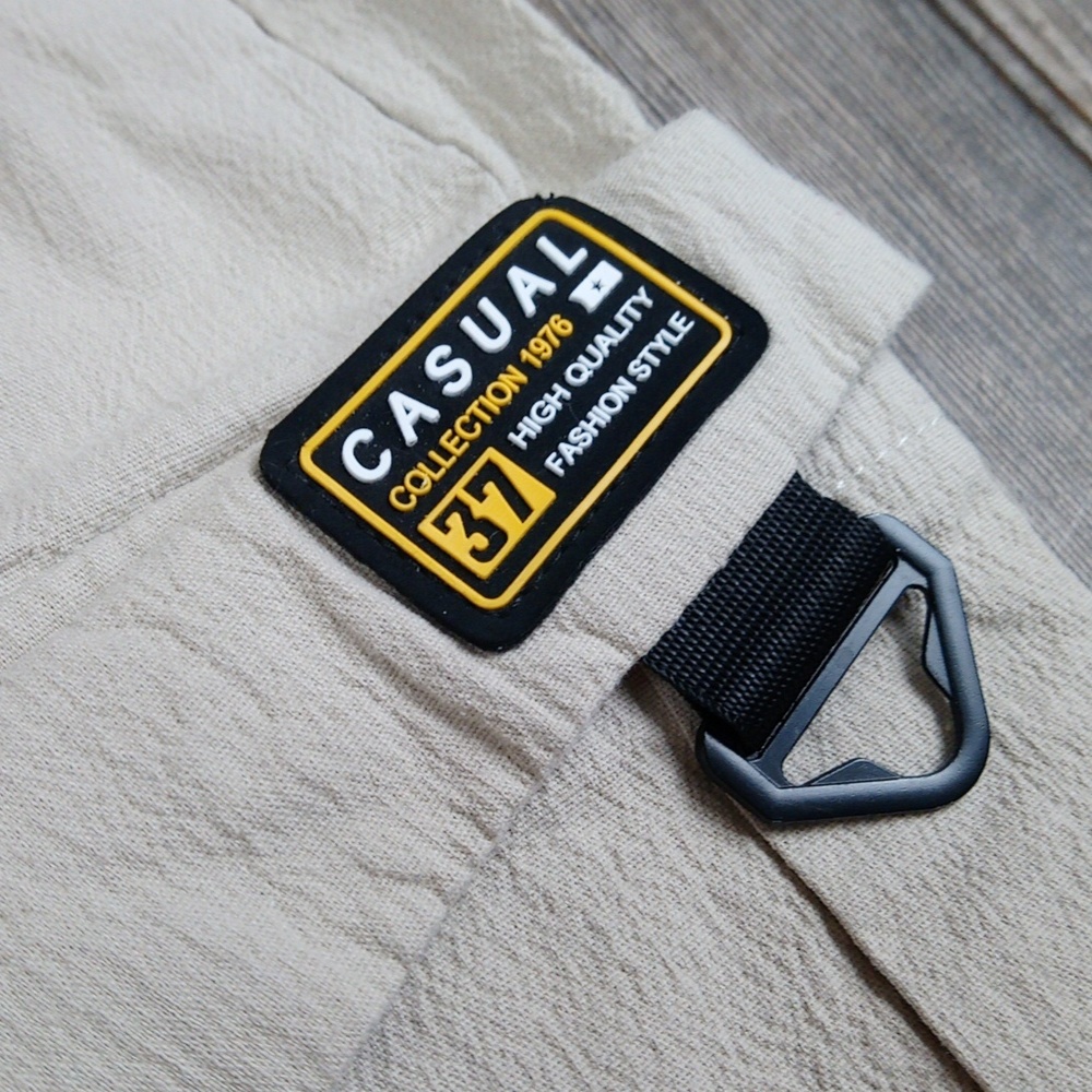 Causal Collection Tan Khaki Cargo Shorts - Picture 4 of 9
